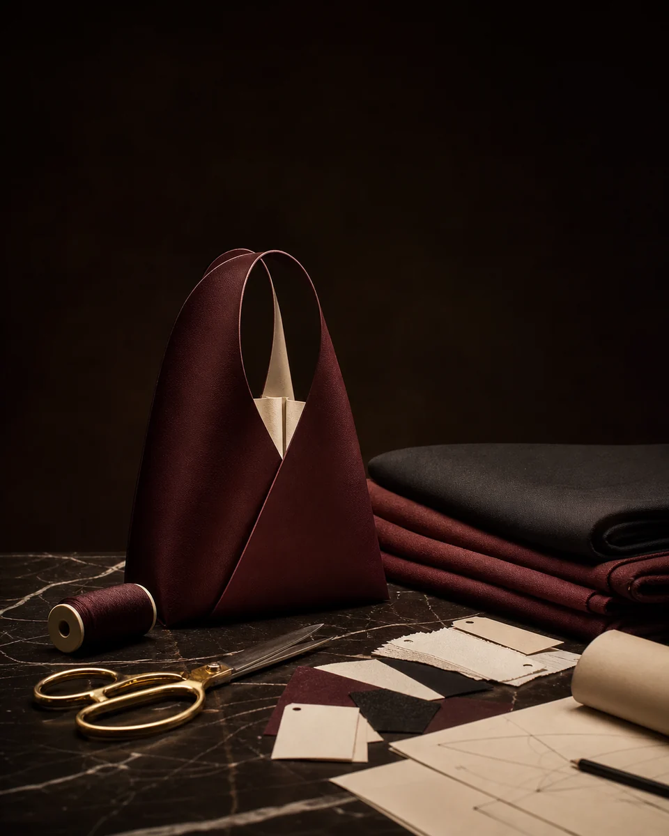Original luxury accessories and textile atelier visualization