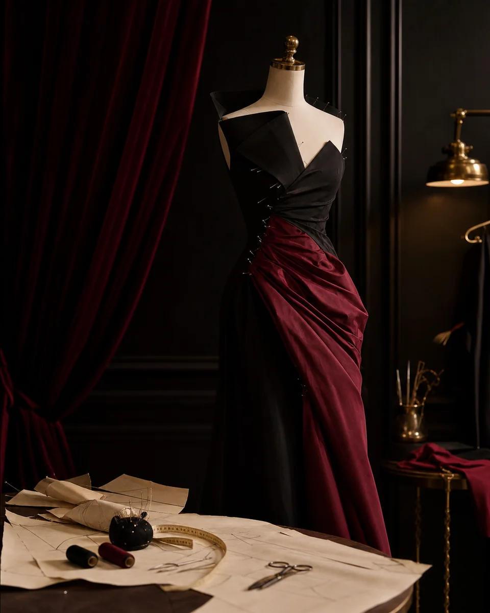 Original couture gown atelier visualization
